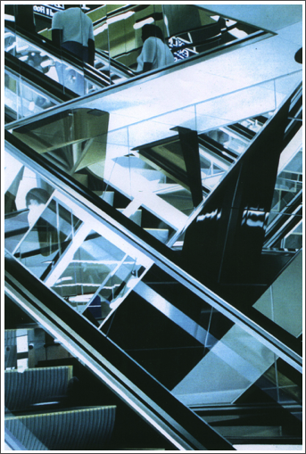 Escalator I (1987)
oil on canvas 
(Sold)